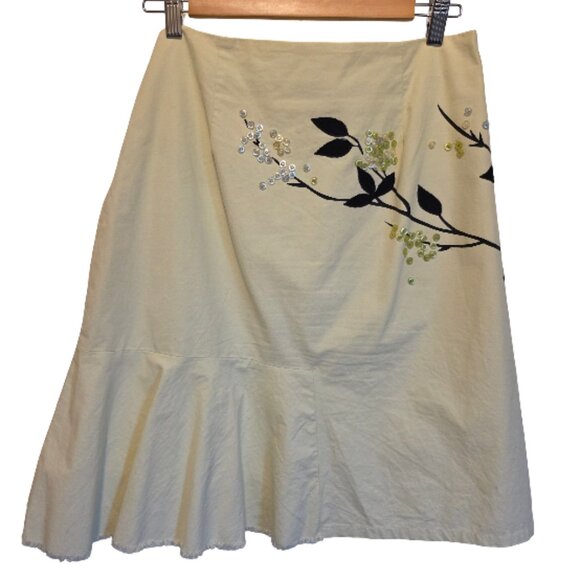 Anthropologie Odille Button Floral Skirt Size 6 - Picture 2 of 9